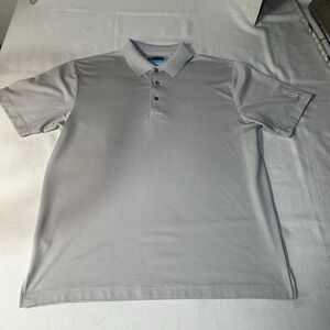 PGA Tour Mens Airflux Gray Polo‎ Golf Shirt Casual - Large